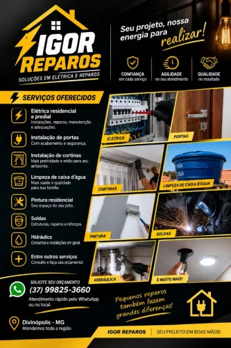 Marido de aluguel/ eletricista em Divinópolis 