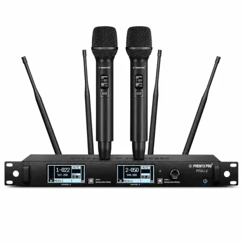MICROFONE SEM FIO PROFISSIONAL COM ANALISADOR DE SPECTRO/FREQUÊNCIA