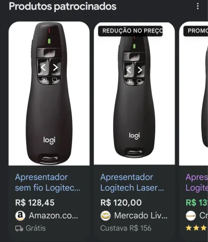 Apresentador/ Passador de Slide. Logitech 