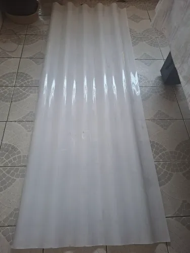 Telha de plástico polipropileno transparente 1.10x2.44m