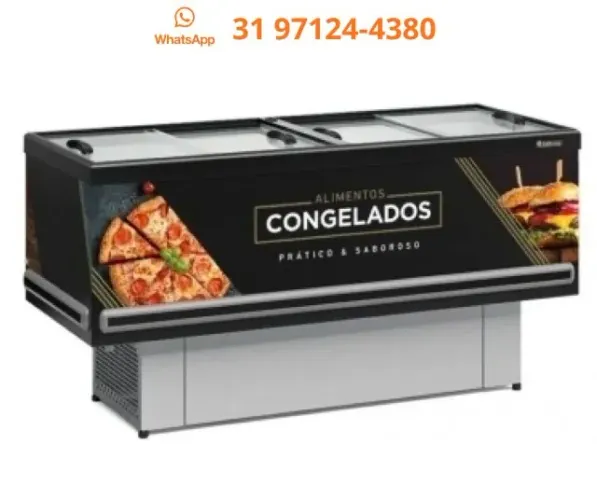 Ilha para Congelados Vidro Reto 2M Gelopar