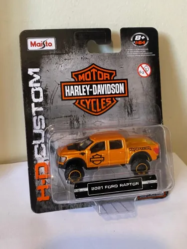 Miniatura Coleção Maisto Premium 2021 Ford Raptor Harley-davidson HD Custom 1:64 Novo