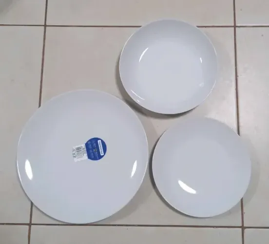 Conjunto 24 pratos Porcelana Sophia Branca Tramontina