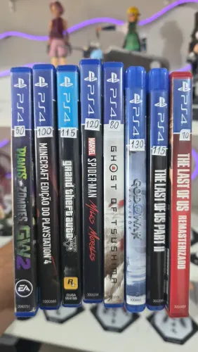 Jogos PS4, PlayStation 4 e 5, PS5 mídia física *Games novos e seminovos- GTA, The Last GOW
