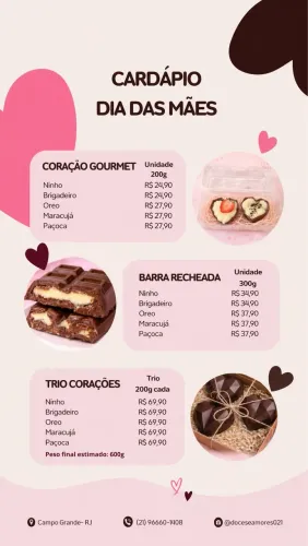 Doces&Amores | Doces gourmet artesanais | Brownies recheados e docinhos para festas