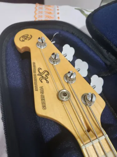Baixo Canhoto Sx Vintage Series Jazz Bass Natural + Bag (CANHOTO)