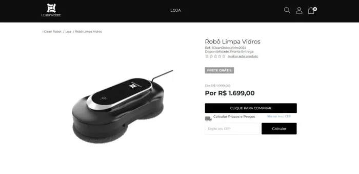 Robô Limpa Vidros zero na caixa/metade do valor original de venda