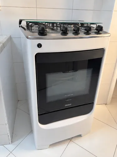 Fogão Consul 4 bocas Branco acendimento automático - Em Excelente Estado - Ref: CFO4NAB