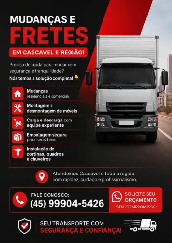 MUDANÇAS E FRETE E  MONTADOR 
