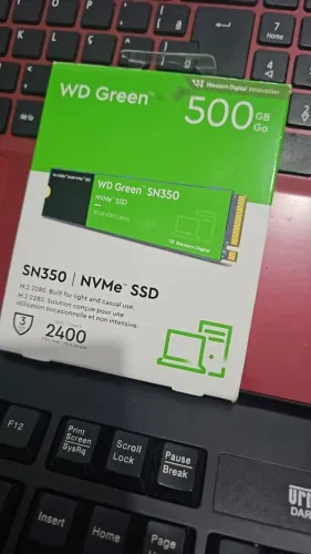 SSD WD Green SN350 500GB NVMe M.2 2280 - Leitura 2400MB/s