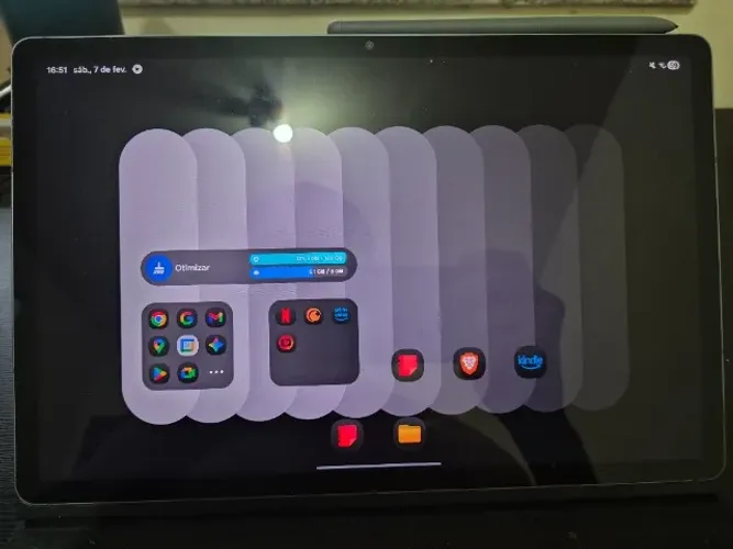 Galaxy tab s9f+ 128gb - com capa e caneta