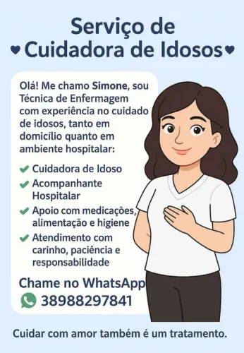 Cuidadora de idoso / Acompanhante hospitalar 