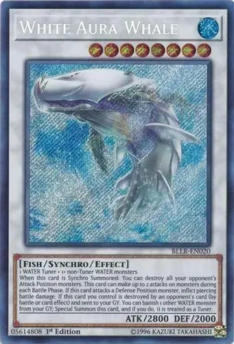 Yugioh!!! White Aura Whale BLLR-EN020 Secret Rare