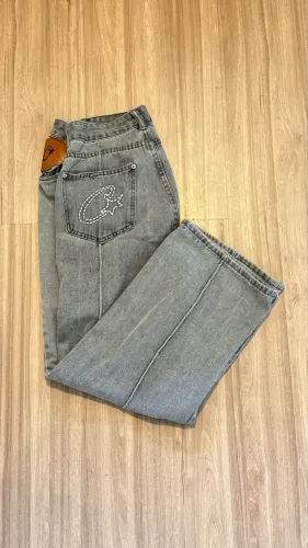 Calça Corteiz denim jeans 