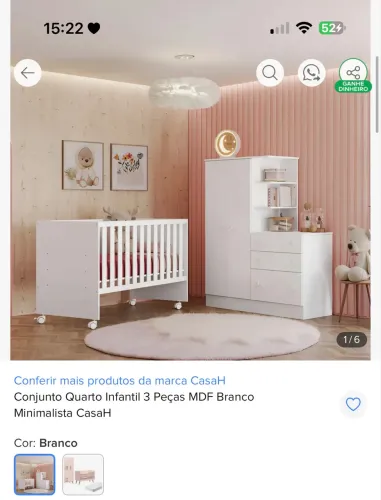 Conjunto de berço , cômoda e guarda roupa 
