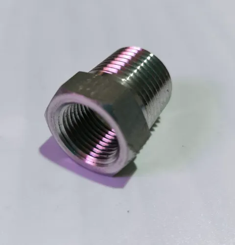 Bucha de redução 1/2" aço inox PP uso industrial