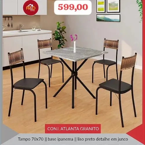 Mesa tubular 4 lugares,entrega e monta, super promoção