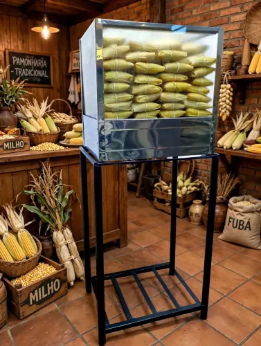 Estufa para pamonhas inox com suporte