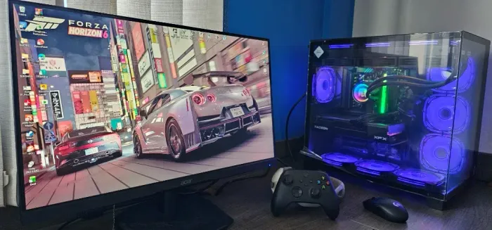 PC GAMER + MONITOR | PROCESSADOR AMD 9600X + PLACA DE VIDEO RX9060XT 16GB | 16GB RAM DDR5