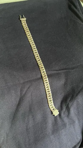 Pulseira prata elo duplo