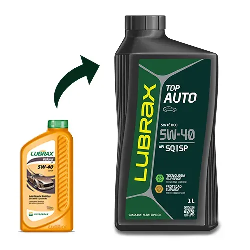 Óleo de Motor, Sintético, 5W40 Lubrax.