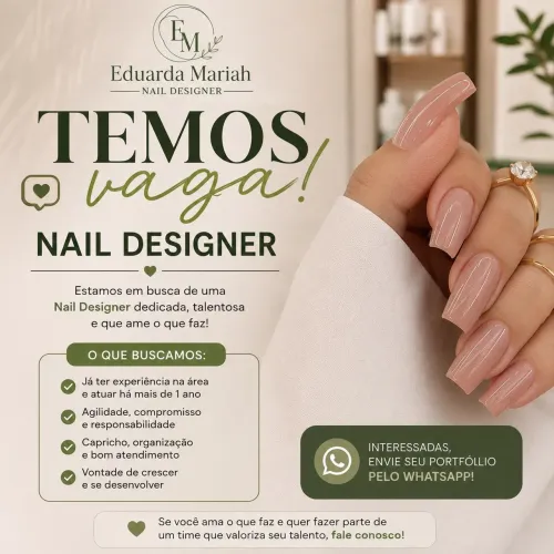 Vaga para Nail Designer 