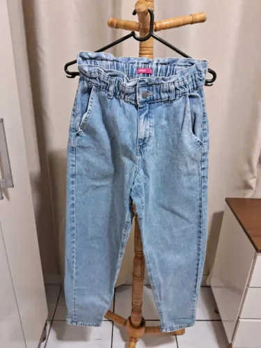 Calça Jeans Clochard Infanto-Juvenil - Tam 14 - Cós de Elástico