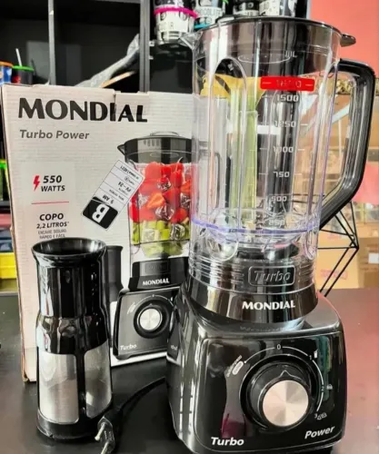 Liquidificador Mondial Turbo 550W 220v SEM USO LEIA A DESCRIÇÃO