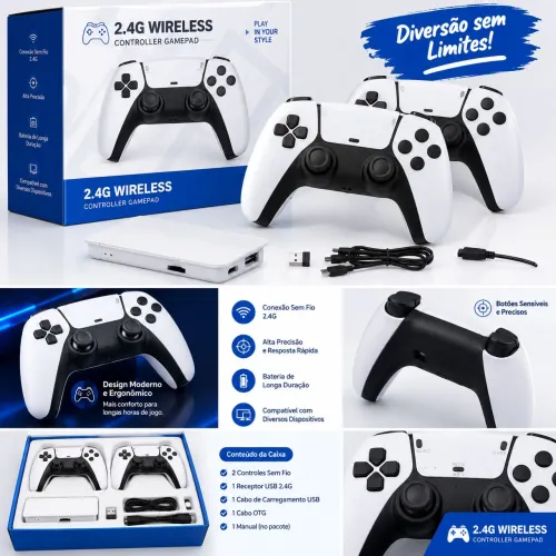 Game Stick com 20000 jogos e 2 controles produto novo