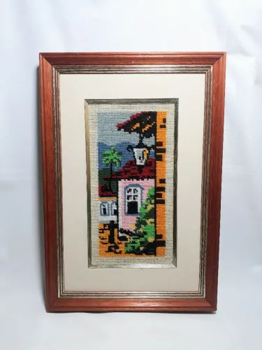 Quadro bordado a mão 