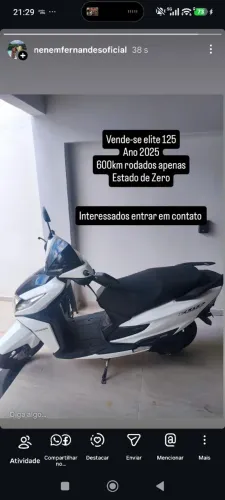 Honda Elite 125 2025 estado de 0km