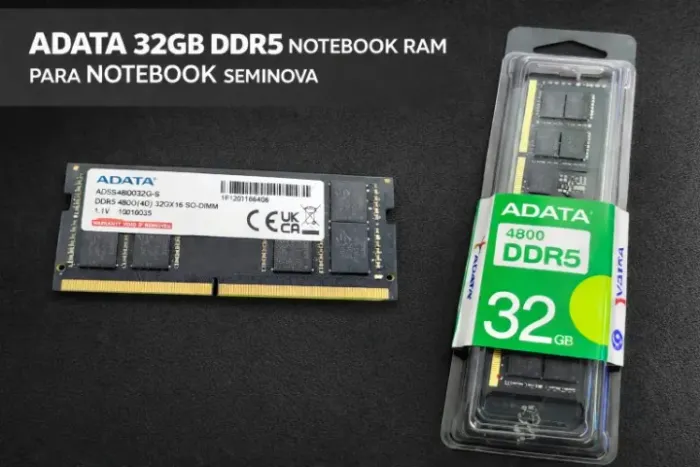 Memória Para Notebook DDR5 Adata XPG, 32GB, 4800MHz, AD5S480032G-S, Seminova