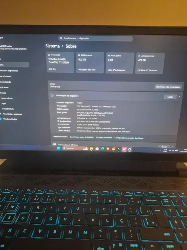 Notebook gamer G15 i7-12700
