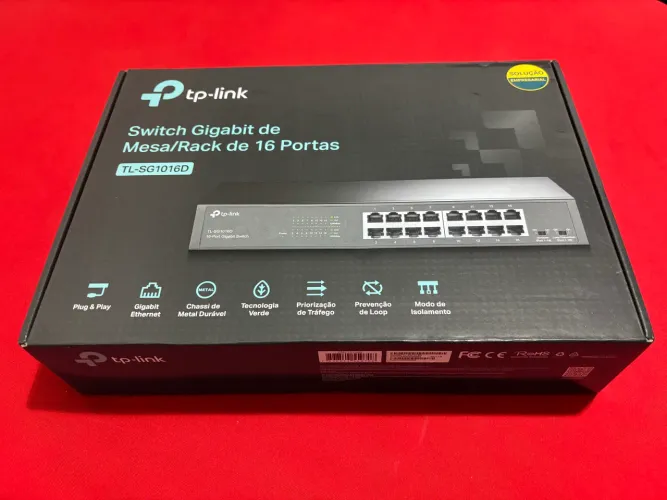 Switch Tp-link gigabit de 16 portas