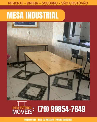 Mesa industrial de pinos