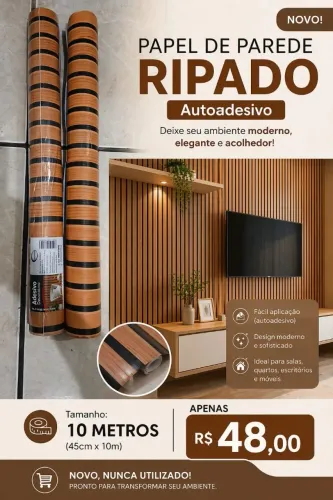 Papel de parede ripado 
