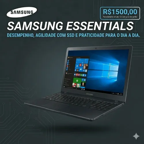 Notebook Samsung Essentials (Com Upgrade SSD) - Perfeito para Estudos e Trabalho