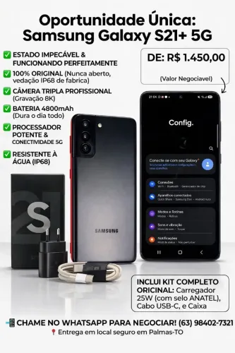Samsung S21 Plus Troco no iPhone 11