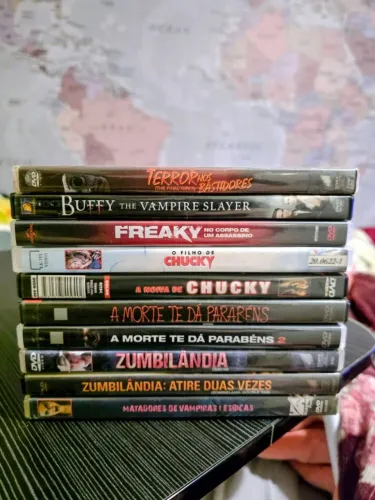 Lote DVD Filmes Terror e Comédia - 10 dvds