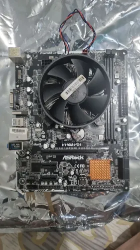 Kit Placa Mãe AsRock H110M-HG4 Socket 1151 + Processador Intel Core I3 6100T + Cooler