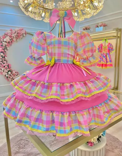 Vestido junino infantil 
