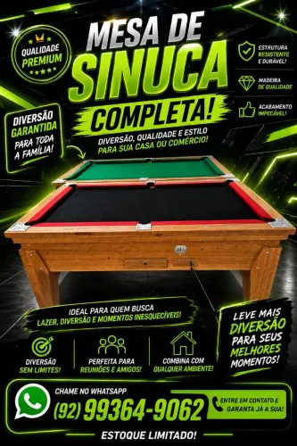 Mesas de sinucas e bilhar