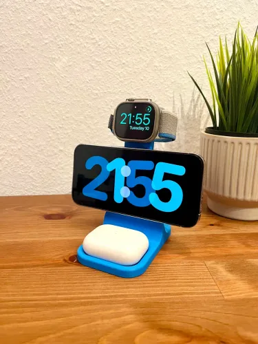 Dock Suporte 3 em 1 para Carregador MagSafe