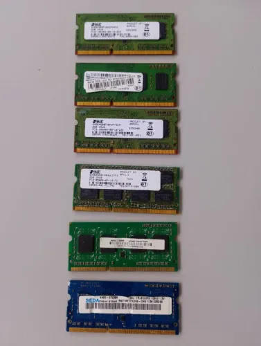 8 un. Memória Ram Notebook DDR2/DDR3 usadas