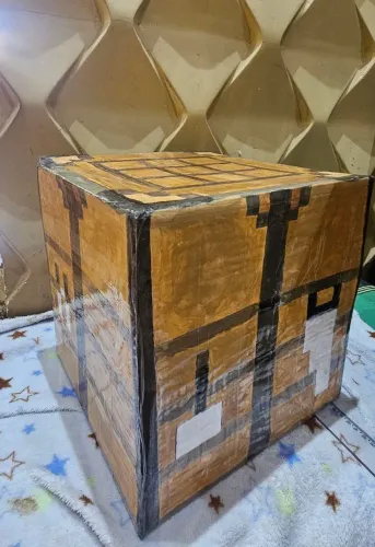 Caixa Decorativa Artesanal - Inspirada na mesa de trabalho do jogo Minecraft