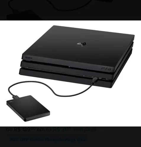 HD externo para Vídeo Games, computador backup, TV Smart