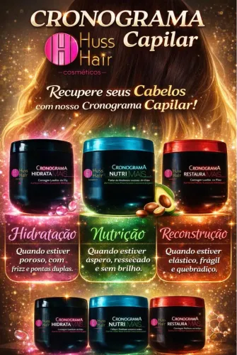 Cronograma capilar profissional?.Kit 03 máscaras 500gr