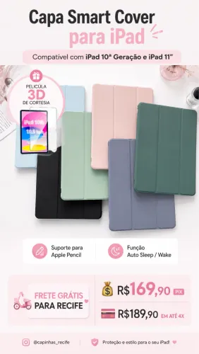 Capa ipad 11 + película 3D paper