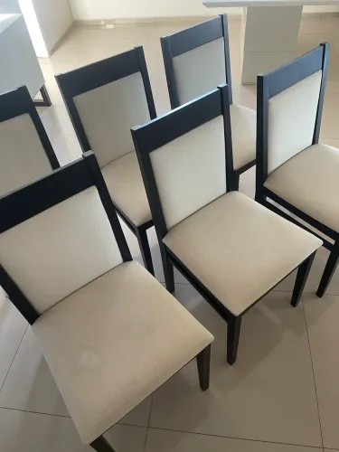 Conjunto 6 cadeiras de madeira maciça
