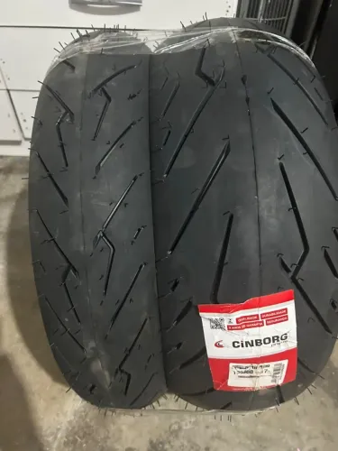 Kit pneus 120/70-17 + 190/50-17 Cbr1000 Z1000 Furia G2